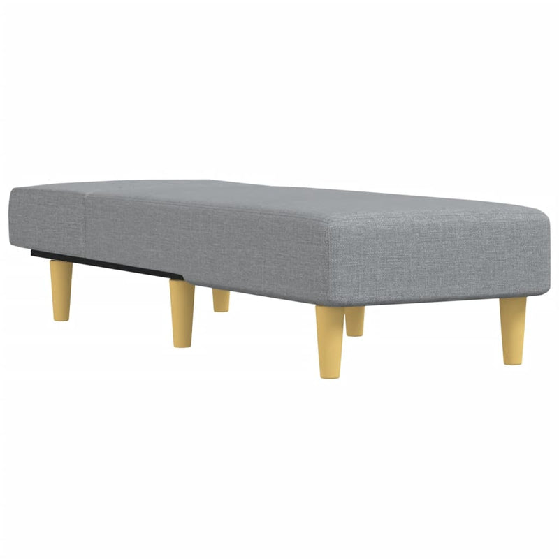 Chaise Longue Light Grey Fabric Payday Deals