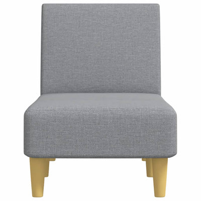 Chaise Longue Light Grey Fabric Payday Deals
