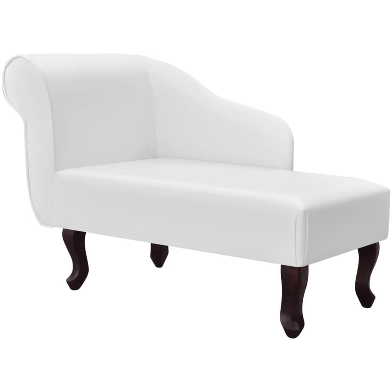 Chaise Longue White Faux Leather Payday Deals