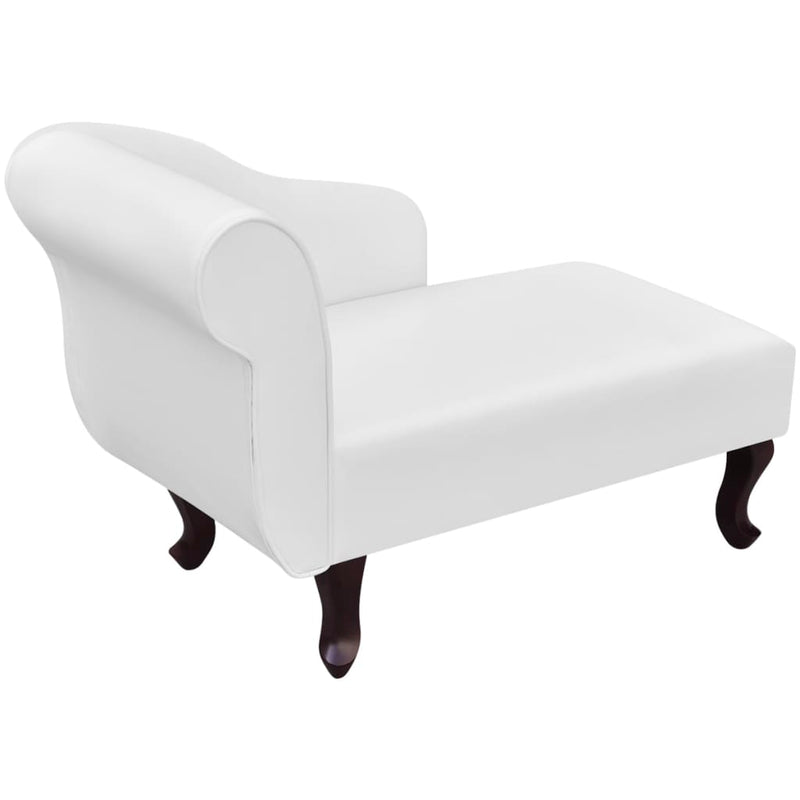 Chaise Longue White Faux Leather Payday Deals