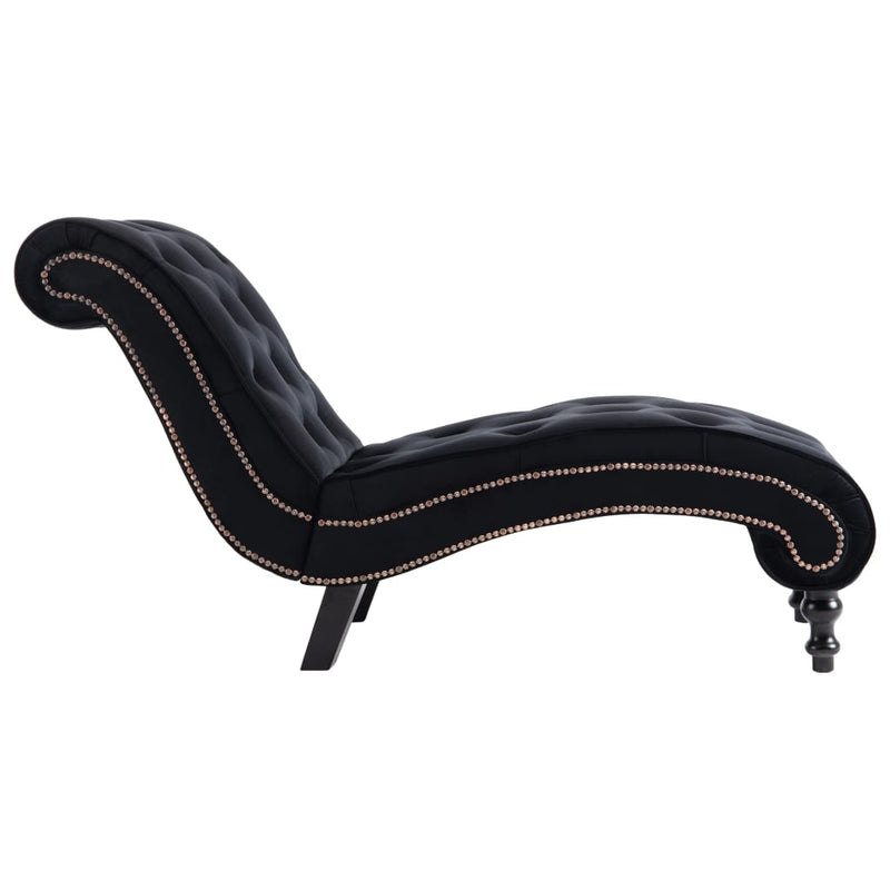 Chaise Lounge Black Velvet Payday Deals