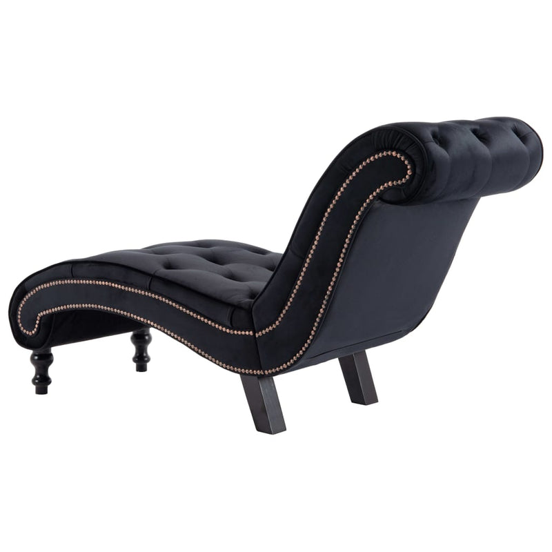 Chaise Lounge Black Velvet Payday Deals