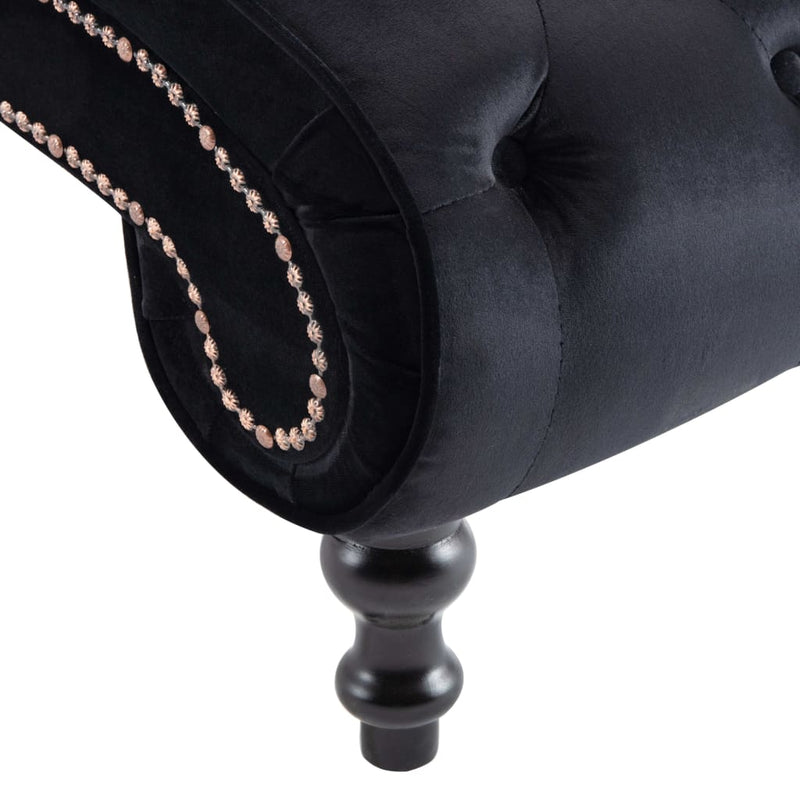 Chaise Lounge Black Velvet Payday Deals