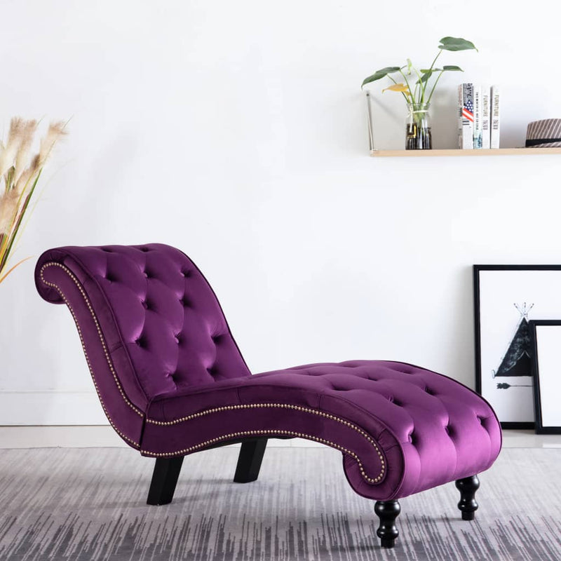 Chaise Lounge Purple Velvet Payday Deals