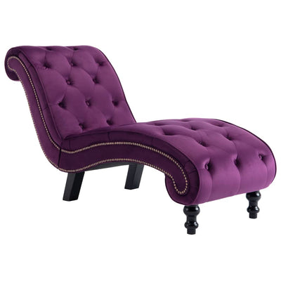 Chaise Lounge Purple Velvet Payday Deals