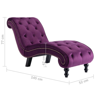 Chaise Lounge Purple Velvet Payday Deals