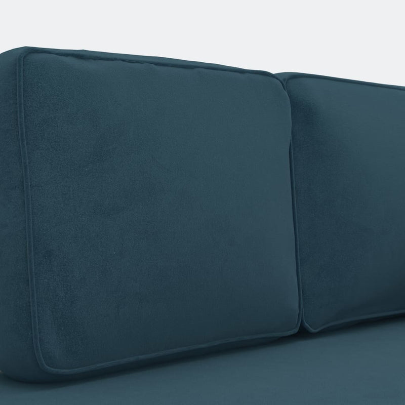 Chaise Lounge with Cushions and Bolster Blue Velvet Payday Deals