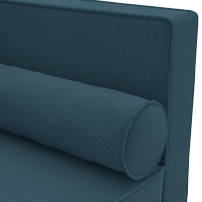 Chaise Lounge with Cushions and Bolster Blue Velvet Payday Deals