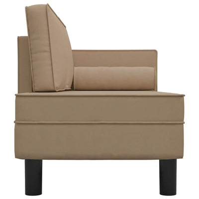 Chaise Lounge with Cushions and Bolster Cappuccino Faux Leather Payday Deals