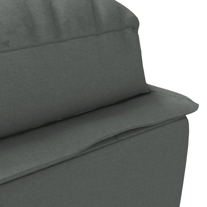 Chaise Lounge with Cushions Dark Grey Fabric Payday Deals