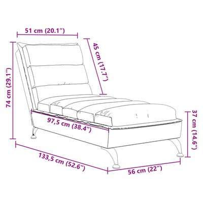 Chaise Lounge with Cushions Dark Grey Fabric Payday Deals