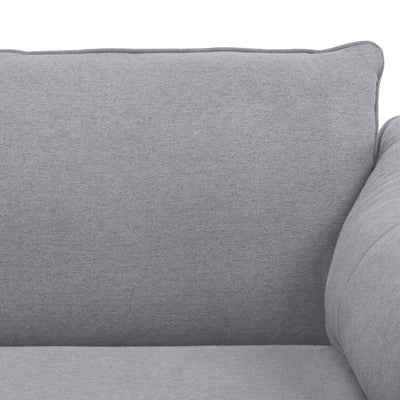 Channel 3 Seater Fabric Sofa Lounge Couch Grey Payday Deals