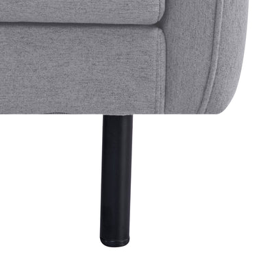 Channel 3 Seater Fabric Sofa Lounge Couch Grey Payday Deals