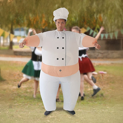 CHEF Fancy Dress Inflatable Suit -Fan Operated Costume Payday Deals