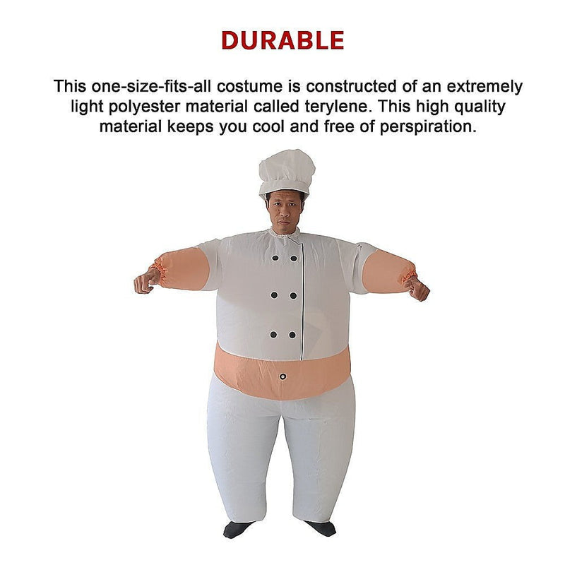 CHEF Fancy Dress Inflatable Suit -Fan Operated Costume Payday Deals