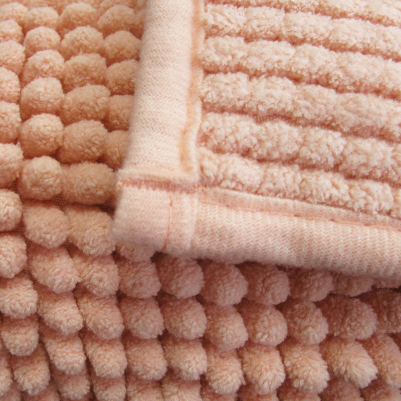 Chenille Toggle Bath Mat 50 x 80cm Coral Payday Deals