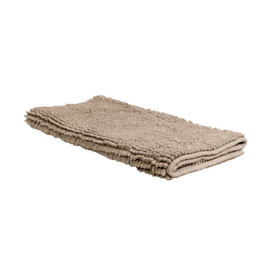 Chenille Toggle Bath Mat 50 x 80cm Taupe Payday Deals