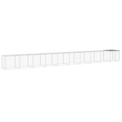 Chicken Cage with Roof Light Grey 1003x98x90 cm Galvanised Steel Payday Deals