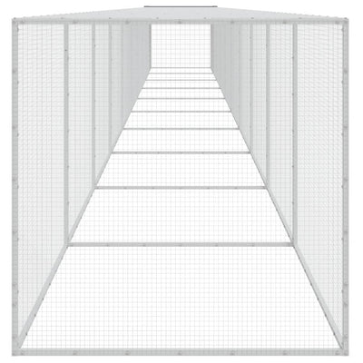 Chicken Cage with Roof Light Grey 1003x98x90 cm Galvanised Steel Payday Deals