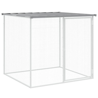 Chicken Cage with Roof Light Grey 1003x98x90 cm Galvanised Steel Payday Deals