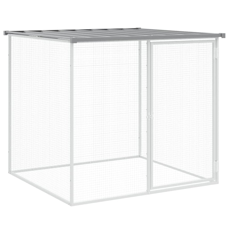 Chicken Cage with Roof Light Grey 1003x98x90 cm Galvanised Steel Payday Deals
