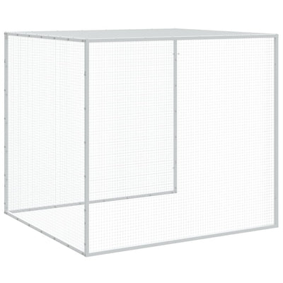 Chicken Cage with Roof Light Grey 1003x98x90 cm Galvanised Steel Payday Deals