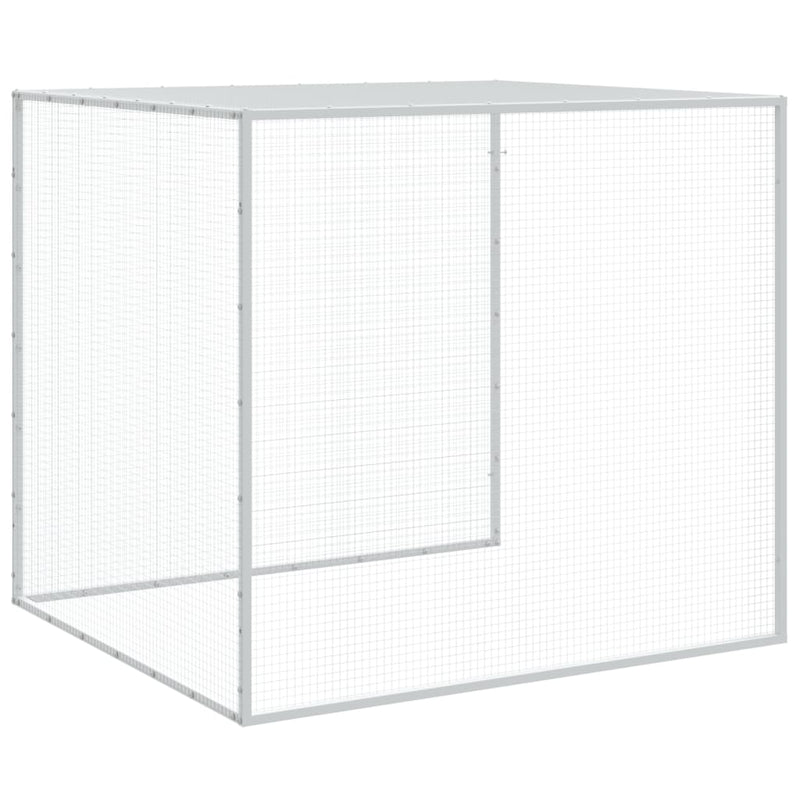 Chicken Cage with Roof Light Grey 1003x98x90 cm Galvanised Steel Payday Deals