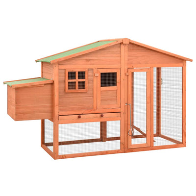 Chicken Coop with Nest Box Solid Fir Wood Payday Deals