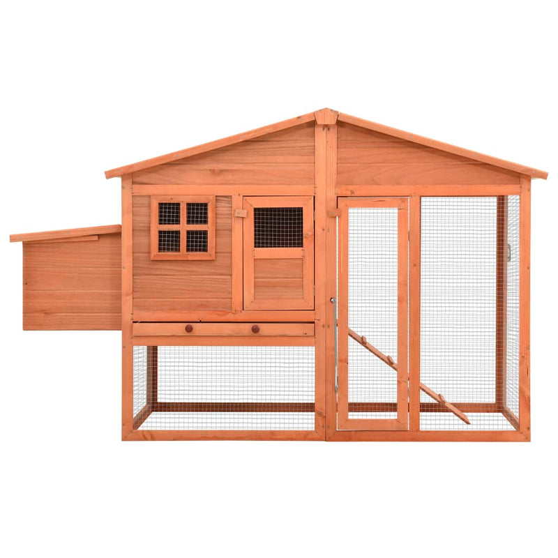 Chicken Coop with Nest Box Solid Fir Wood Payday Deals