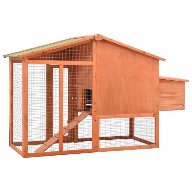 Chicken Coop with Nest Box Solid Fir Wood Payday Deals