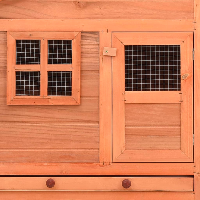 Chicken Coop with Nest Box Solid Fir Wood Payday Deals