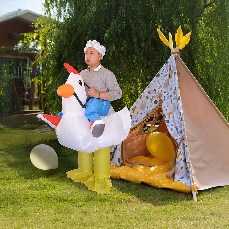 CHICKEN Fancy Dress Inflatable Suit - Fan Operated Costume Payday Deals