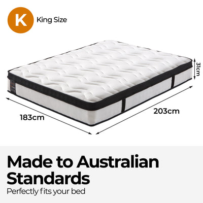 ChiroSleep Orthopaedic Euro Top Pocket Spring King Mattress Payday Deals