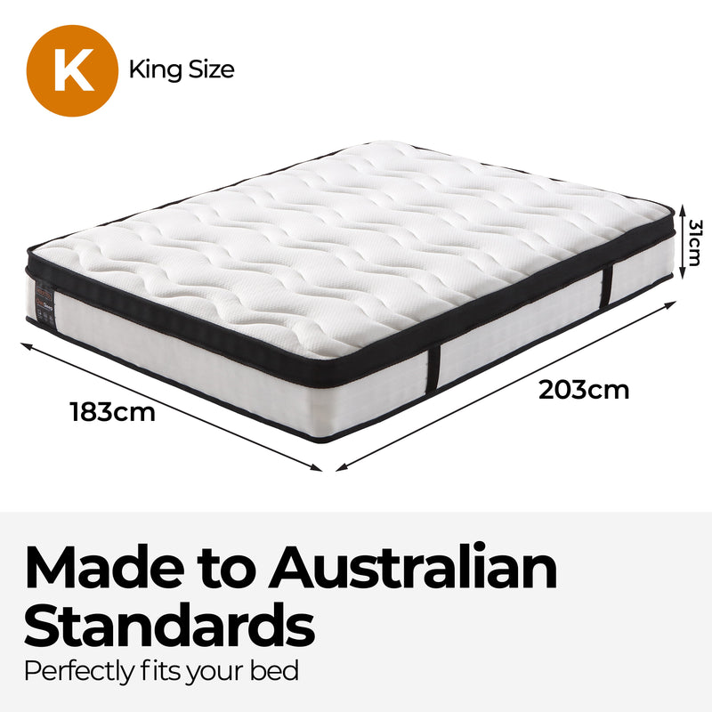 ChiroSleep Orthopaedic Euro Top Pocket Spring King Mattress Payday Deals