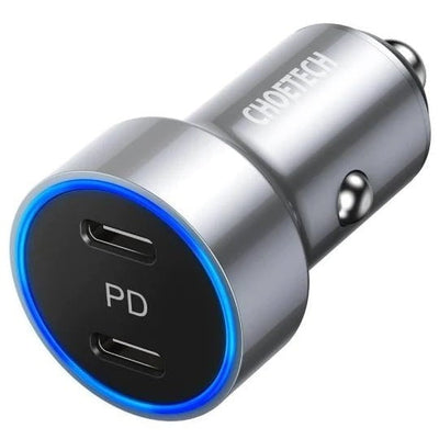 CHOETECH C0054-SL Dual Port PD 40W USB-C Car Charger Adapter Silver Payday Deals
