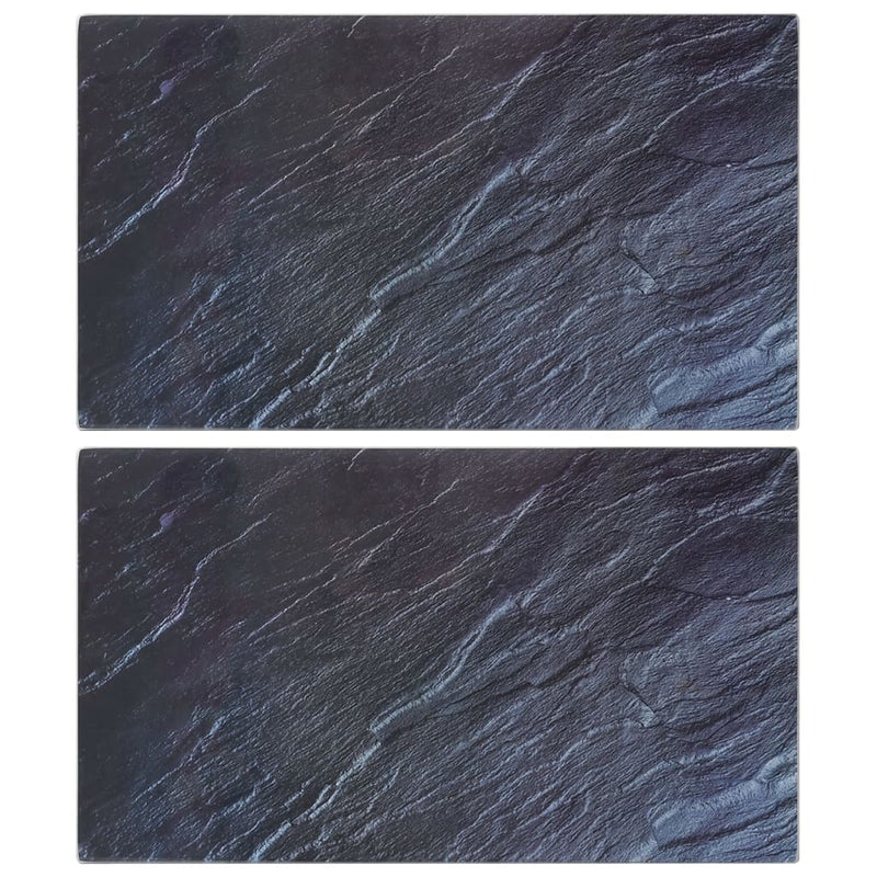 Chopping Boards 2 pcs with Natural Stone Pattern Tempered Glass Payday Deals