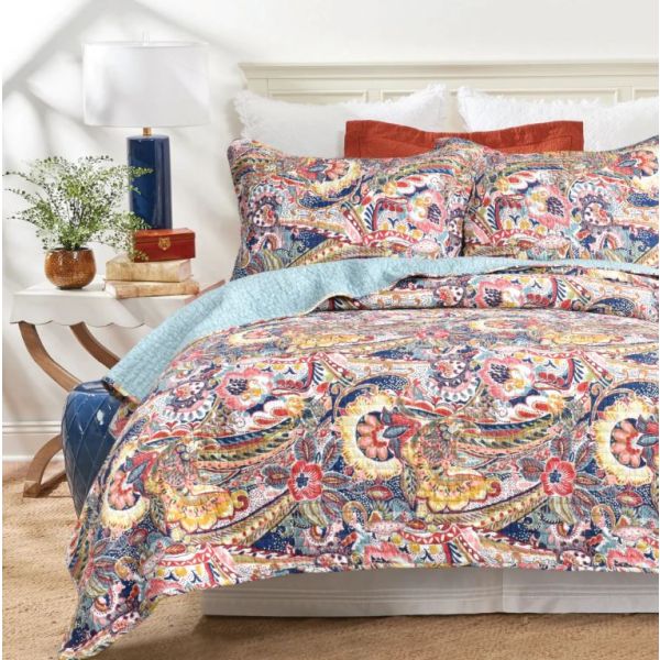 Christie 100% Cotton Quilted 2 pcs Bedspread Coverlet Set King Single Payday Deals