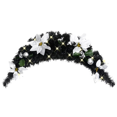 Christmas Arch with LED Lights Black 90 cm PVC Payday Deals