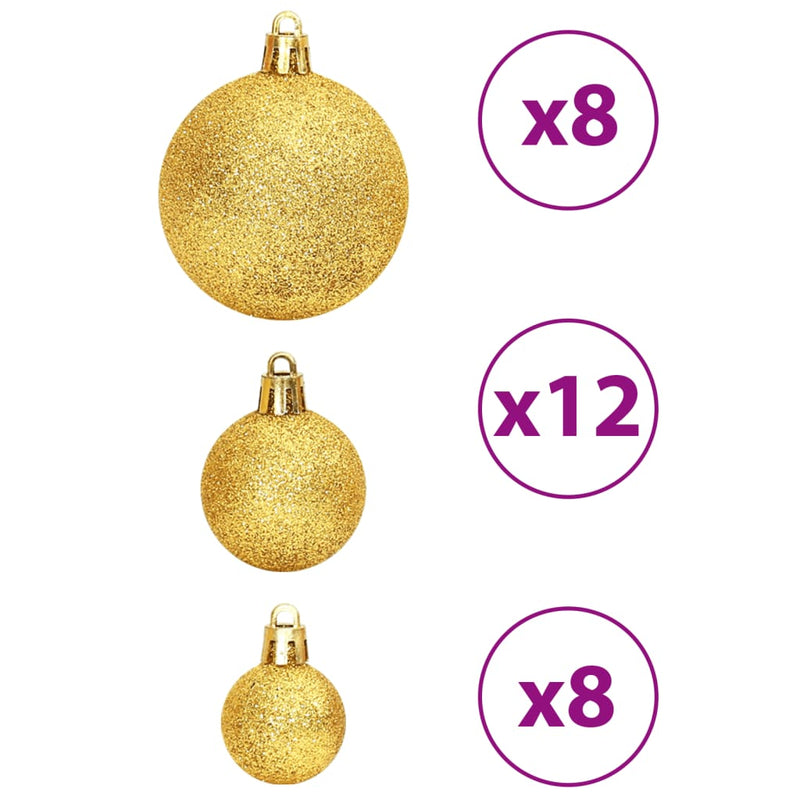 Christmas Baubles 100 pcs Gold and Wine Red 3 / 4 / 6 cm Payday Deals