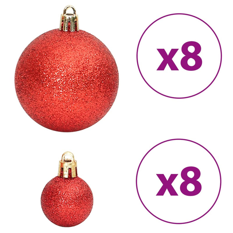Christmas Baubles 100 pcs Gold and Wine Red 3 / 4 / 6 cm Payday Deals