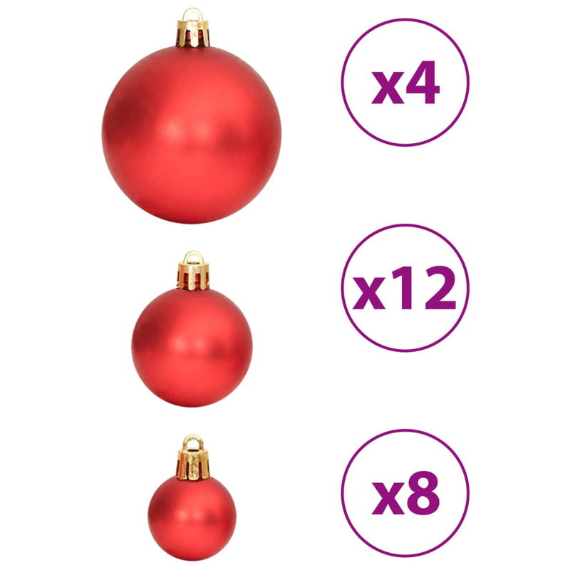 Christmas Baubles 100 pcs Gold and Wine Red 3 / 4 / 6 cm Payday Deals