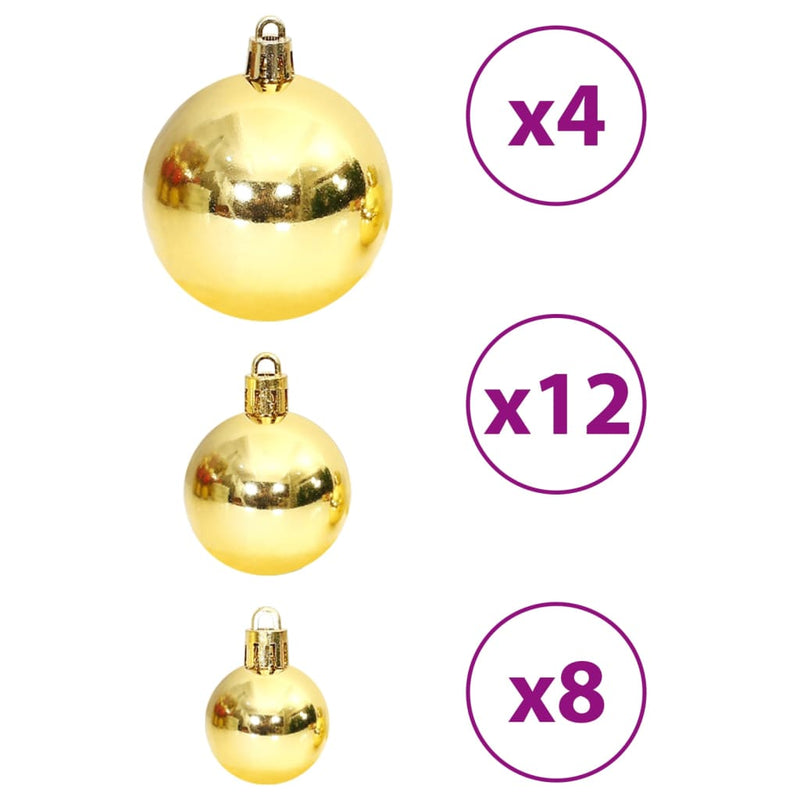 Christmas Baubles 100 pcs Gold and Wine Red 3 / 4 / 6 cm Payday Deals