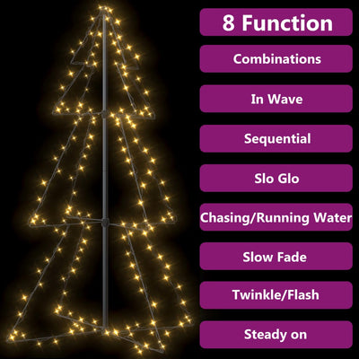 Christmas Cone Tree 160 LEDs Indoor and Outdoor 78x120 cm Payday Deals