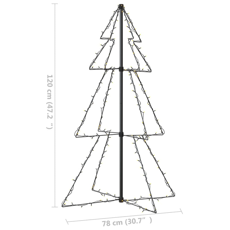 Christmas Cone Tree 160 LEDs Indoor and Outdoor 78x120 cm Payday Deals