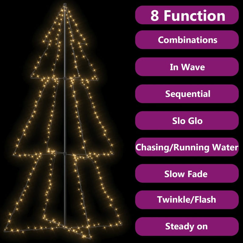 Christmas Cone Tree 300 LEDs Indoor and Outdoor 120x220 cm Payday Deals