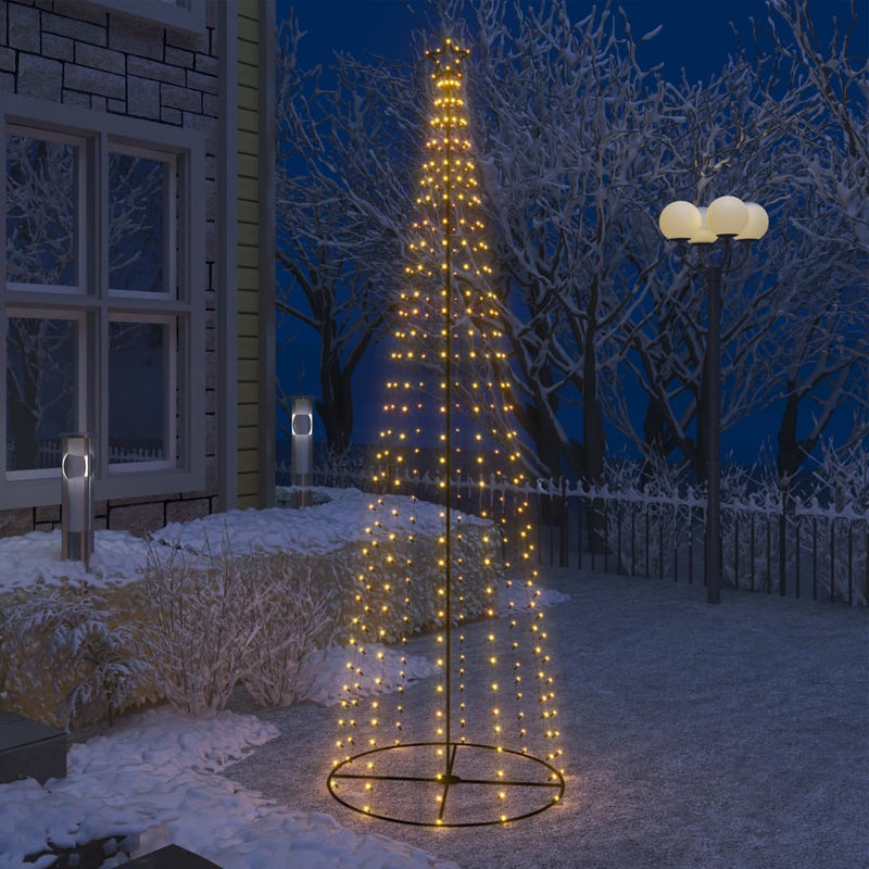 Christmas Cone Tree 330 Warm White LEDs Decoration 100x300 cm Payday Deals