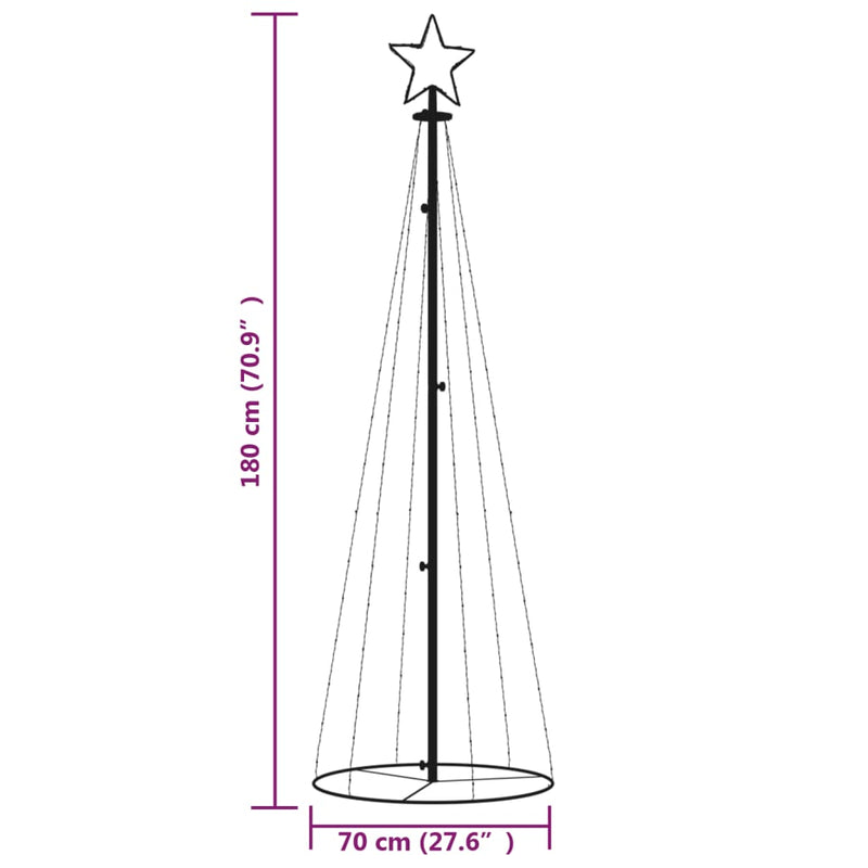 Christmas Cone Tree Blue 108 LEDs 70x180 cm Payday Deals