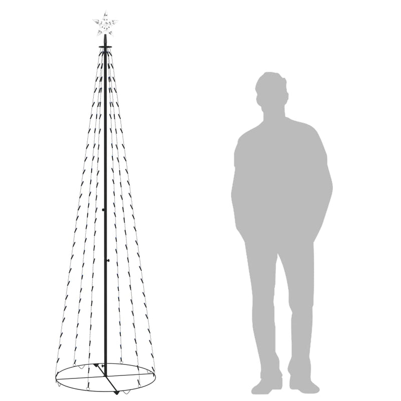 Christmas Cone Tree Blue 136 LEDs Decoration 70x240 cm Payday Deals