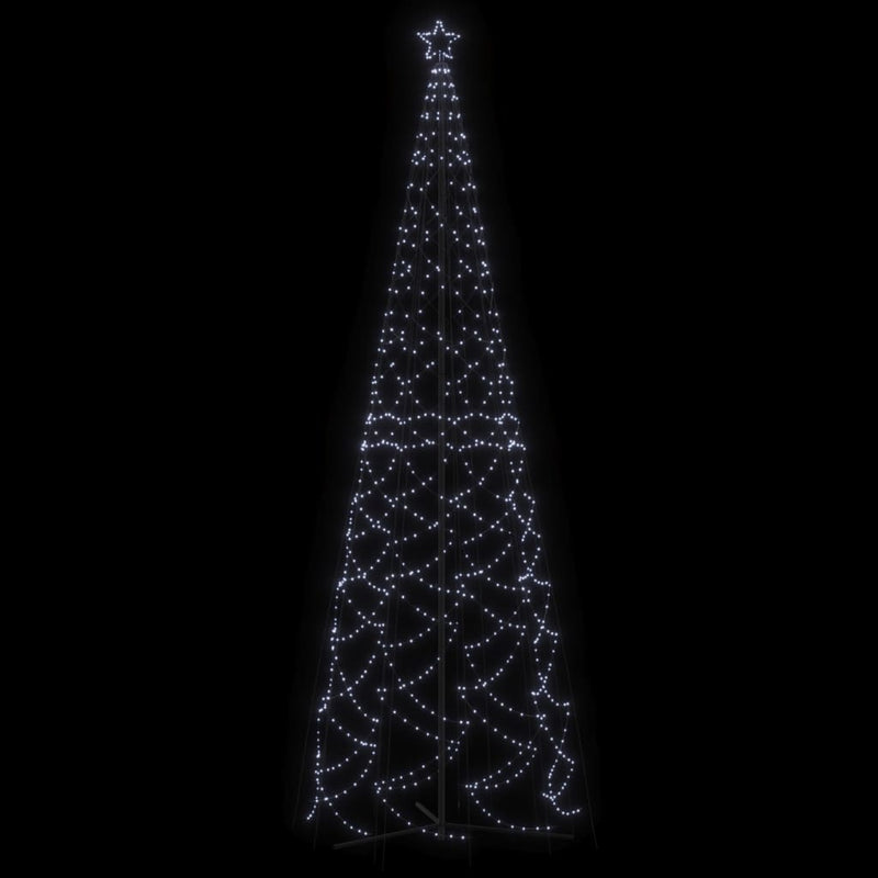 Christmas Cone Tree Cold White 1400 LEDs 160x500 cm Payday Deals