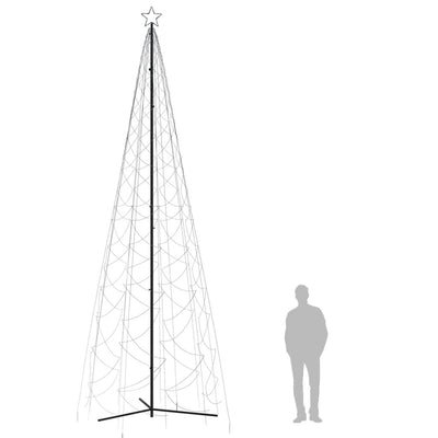 Christmas Cone Tree Cold White 1400 LEDs 160x500 cm Payday Deals